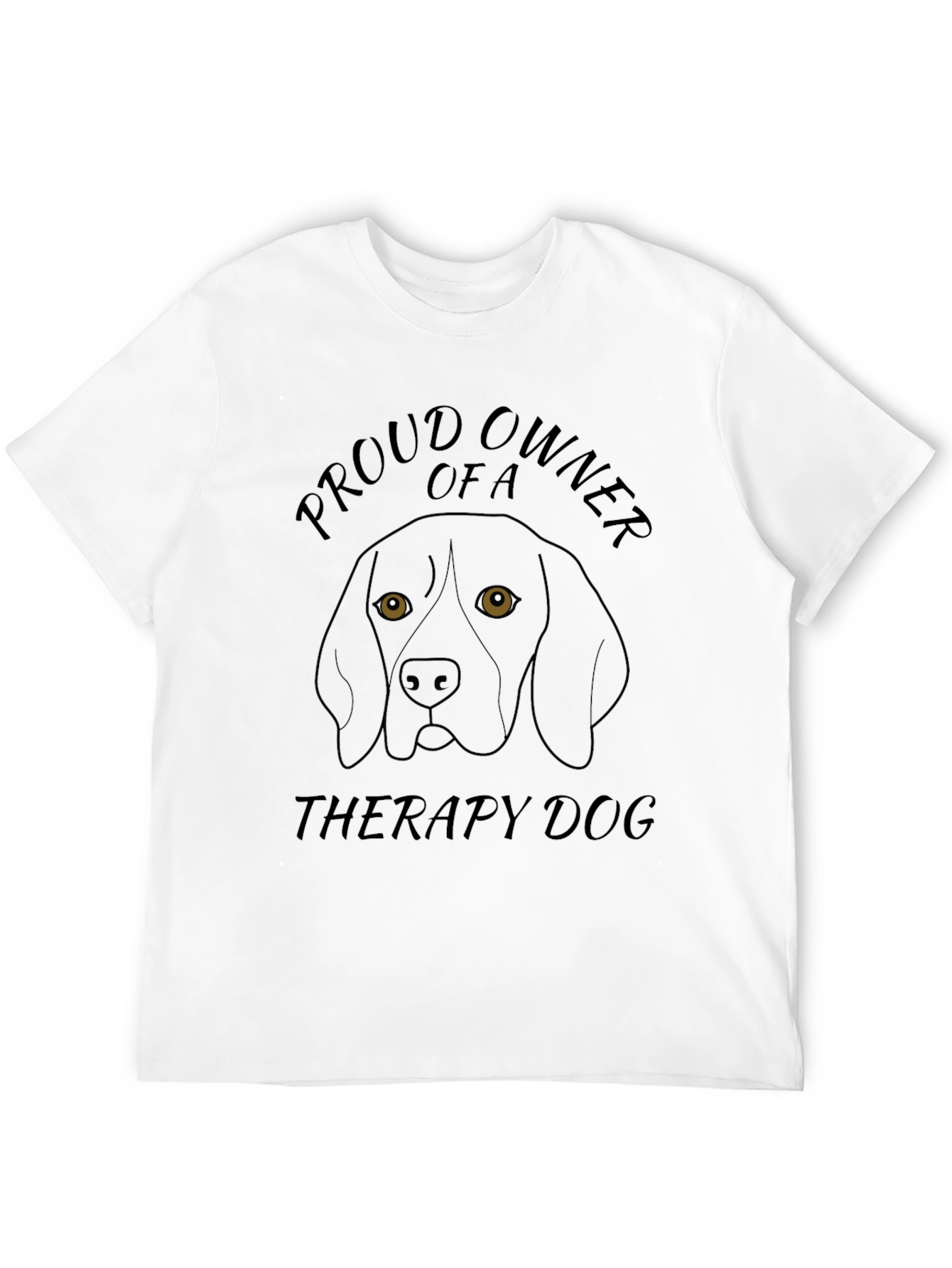 Proud Therapy Dog Owner Black T-Shirt