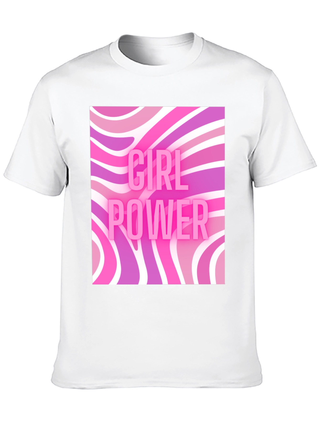 Girl Power Retro T-Shirt - Black Cotton Tee