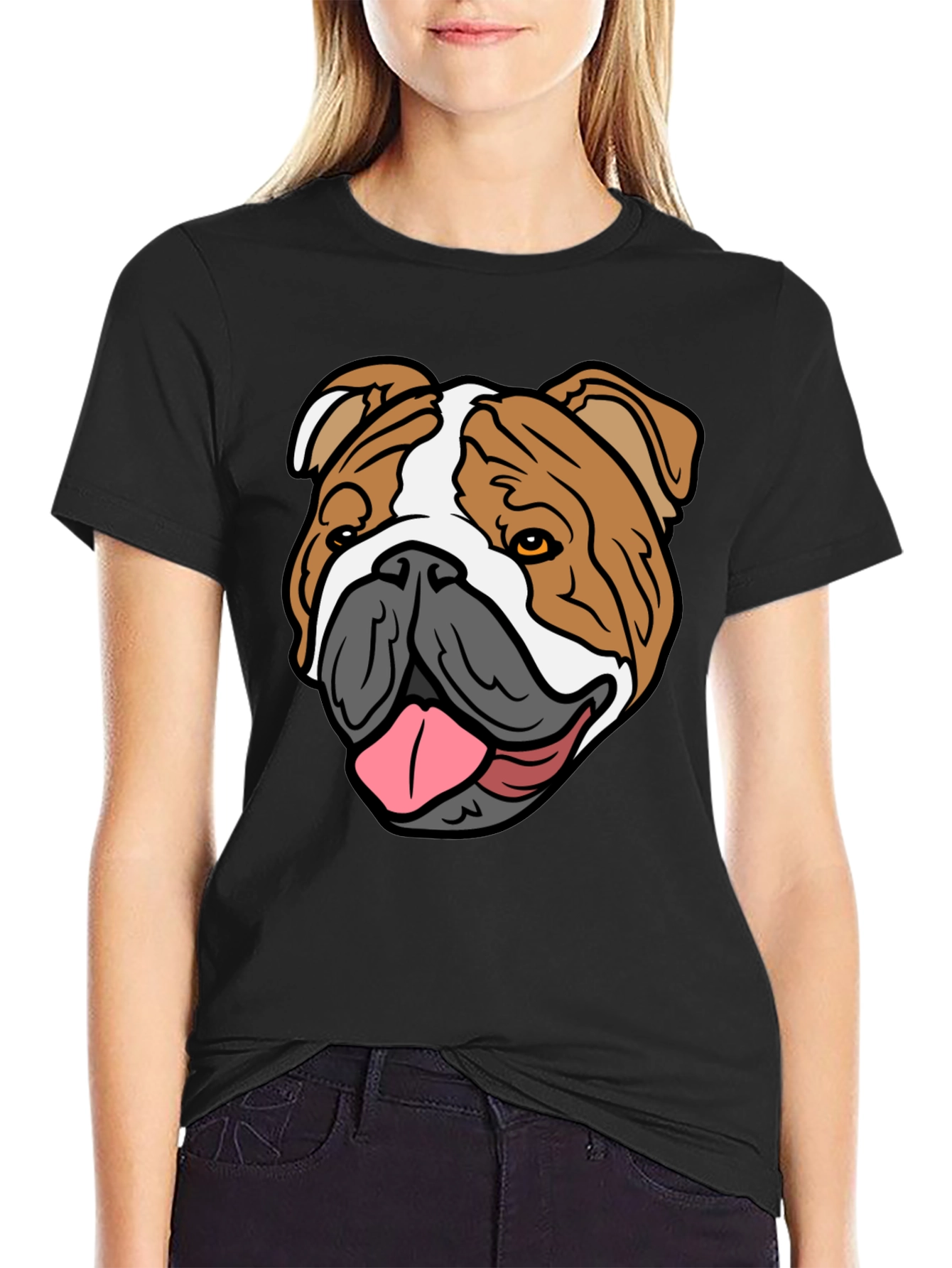 Bulldog Graphic T-Shirt - Casual Mens Tee