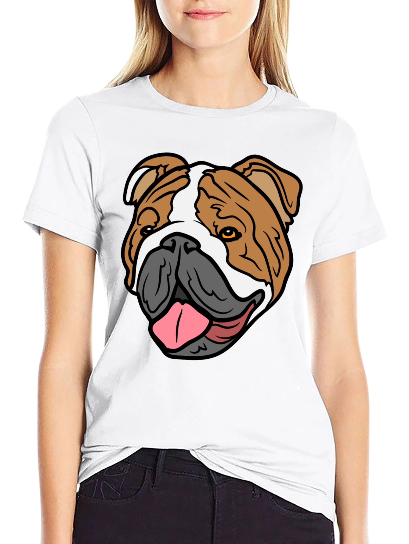 Bulldog Graphic T-Shirt - Casual Mens Tee