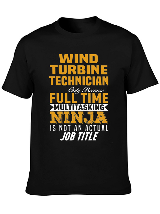 Wind Turbine Technician Ninja T-Shirt