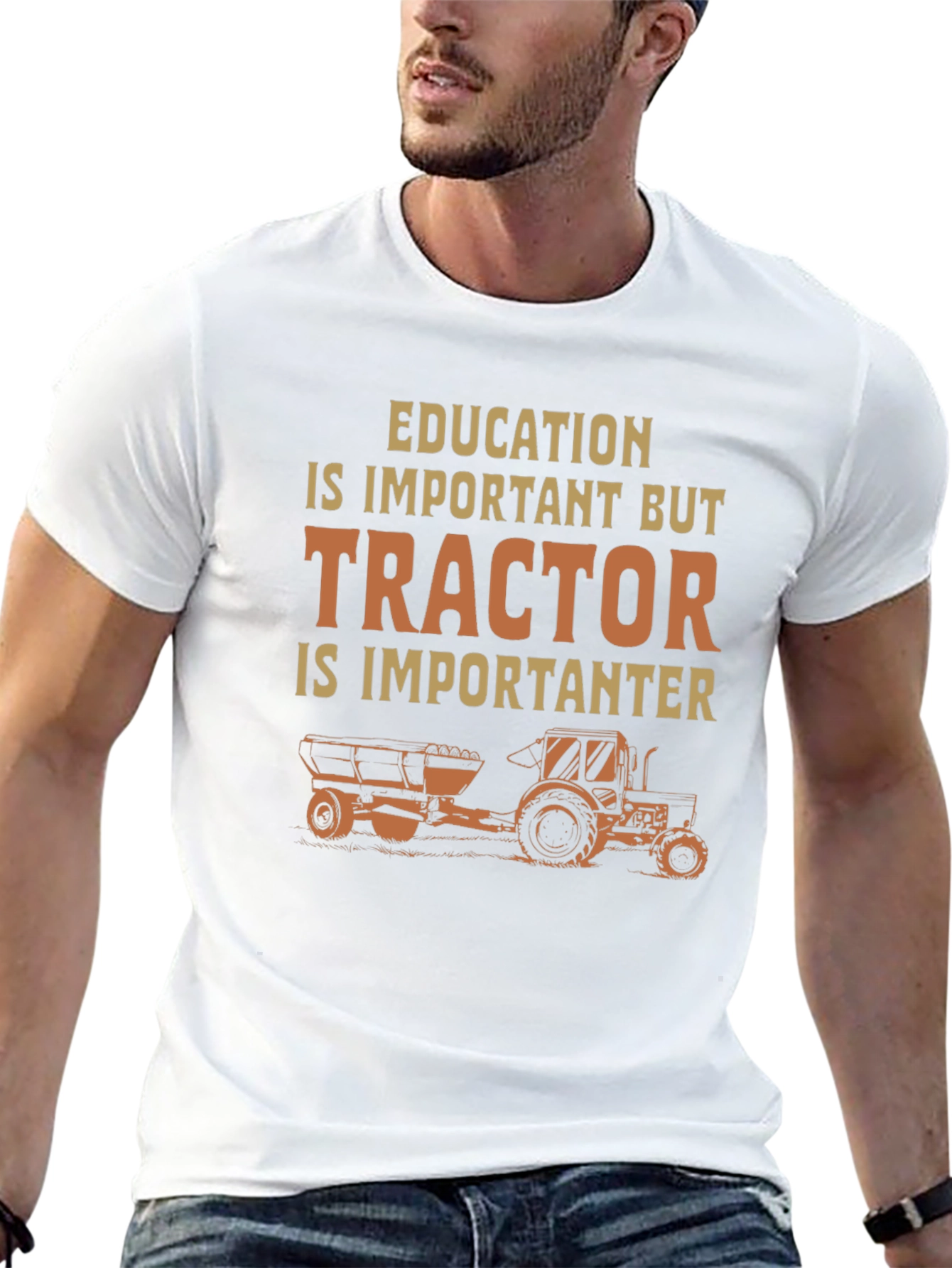 Education Tractor Humor T-Shirt