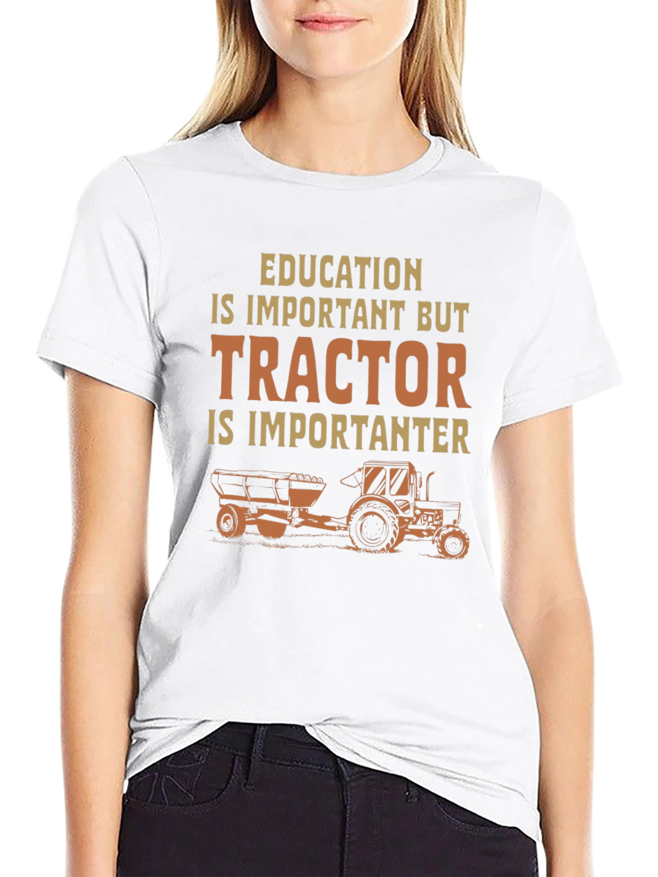 Education Tractor Humor T-Shirt